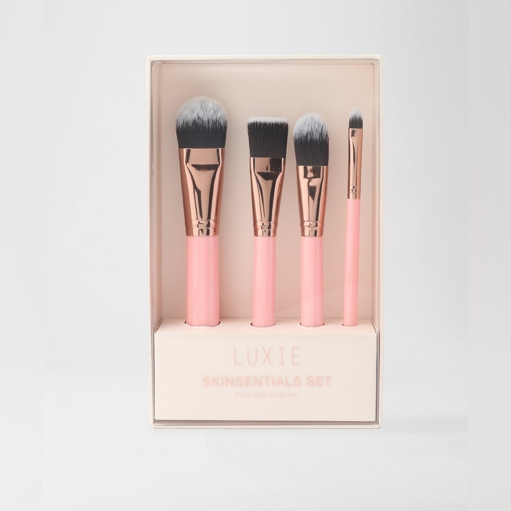 Luxie Skinsential Skincare Set (Rose Gold Collection) 4 brushes NIB